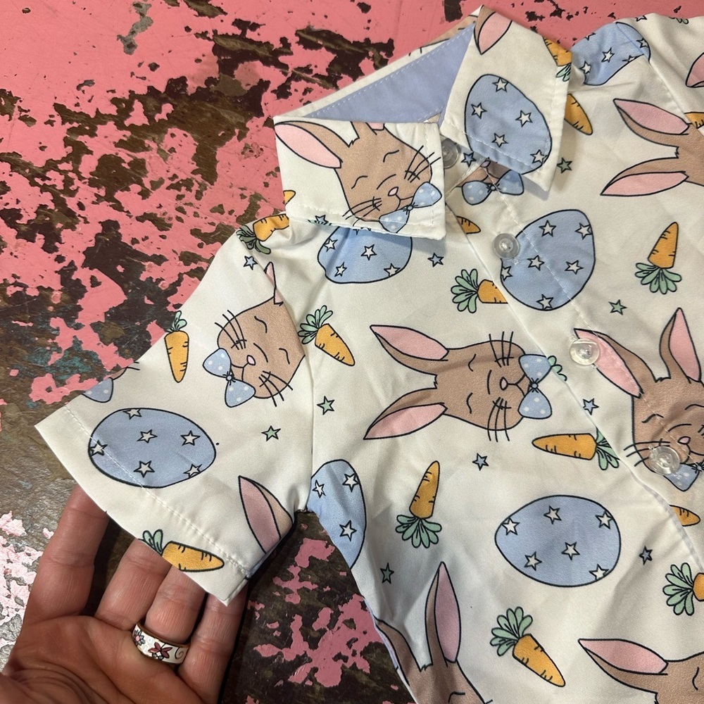 Baby Boy EASTER Sunday Dress Shirt Sz 12 Mo - NEW - Picture 4 of 5
